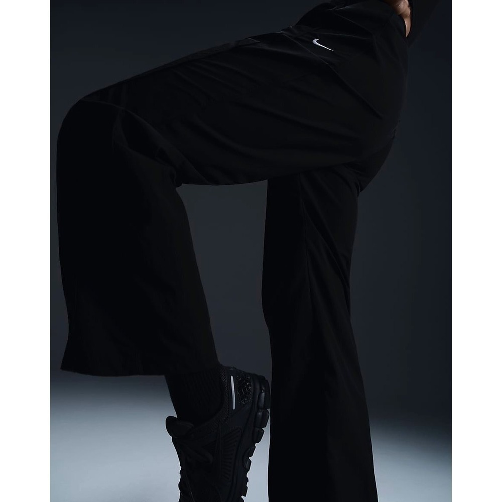 NWT Women's Nike Windrunner High-Waisted Woven Open-Hem Pants - XL - Black - Picture 3 of 11